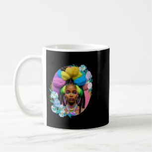 Black Girl Ostermagic Brown Skin Girls Frühjahr EZ Kaffeetasse