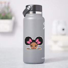 Black Girl Puff Hair Aufkleber