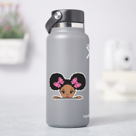 Black Girl Puff Hair Aufkleber