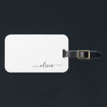 Black Girl Script Monogram Name Modern Gepäckanhänger<br><div class="desc">Black Monogram Add your own Name Script Gepäcktasche Tag Der Taschentag macht den perfekten 16 Geburtstag,  Hochzeit,  Brautparty,  Babydusche oder Junggeselinnen-Abschied Geschenk für jemanden,  der sein Zimmer stilvoll dekoriert.</div>