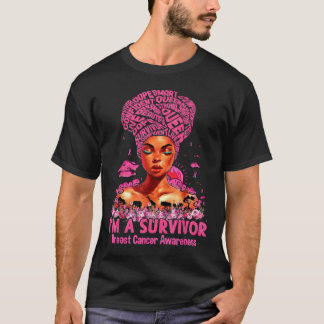Black Girl Women Ich bin ein Überlebender von Brus T-Shirt