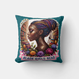 Black Girls lesen | 16x16 Accent Throw Kissen