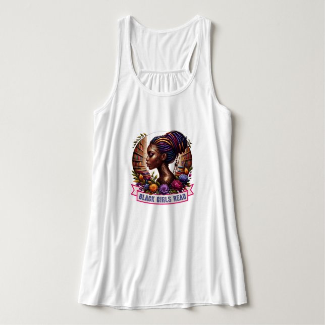 Black Girls lesen | Racerback Tank für Frauen (Design Vorderseite)