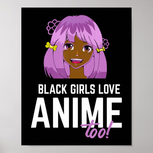 Black Girls Liebe Anime zu Afroamerikaner Poster (Vorne)