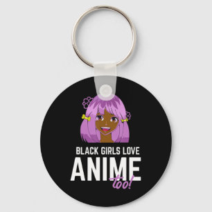 Black Girls Liebe Anime zu Afroamerikaner Schlüsselanhänger
