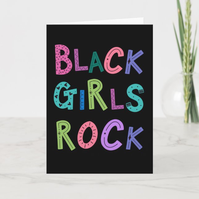 Black Girls Rock Black Queens Princess Kinder Mädc Karte (Vorderseite)