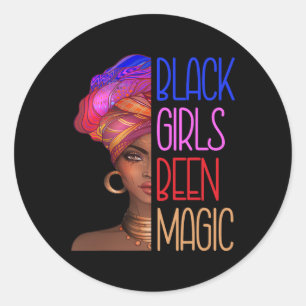 Black Girls waren die magische amerikanische König Runder Aufkleber