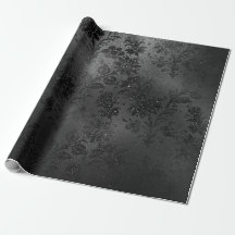 Black Glam Floral Lace Metallic Funkelnd Delikat