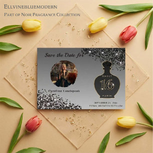 Black Glitter Paris Duftstudio Sweet 16 Save The Date