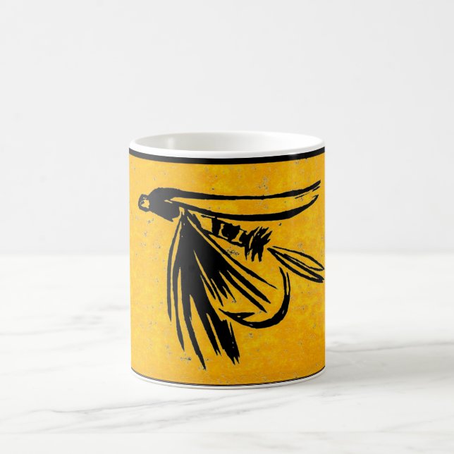 "Black Gnat" Truite classique Volant Mug (Centre)