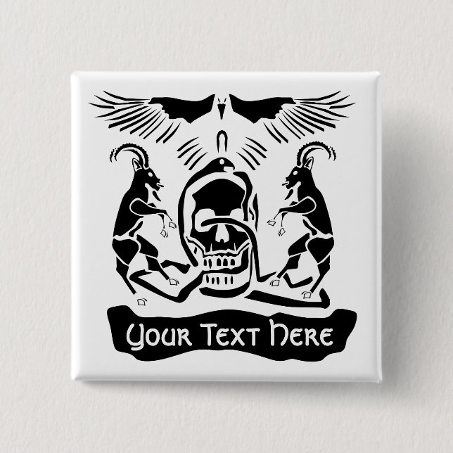 Black Goat Corrupt Trinity Wappen Button (Vorderseite)