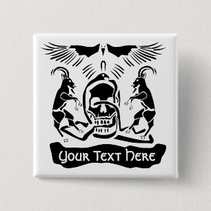 Black Goat Corrupt Trinity Wappen Button