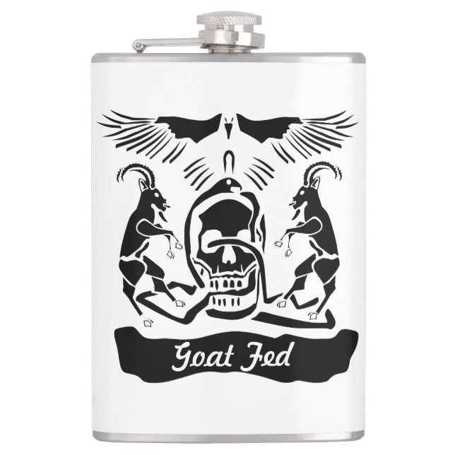 Black Goat Corrupt Trinity Wappen Flachmann (Vorderseite)