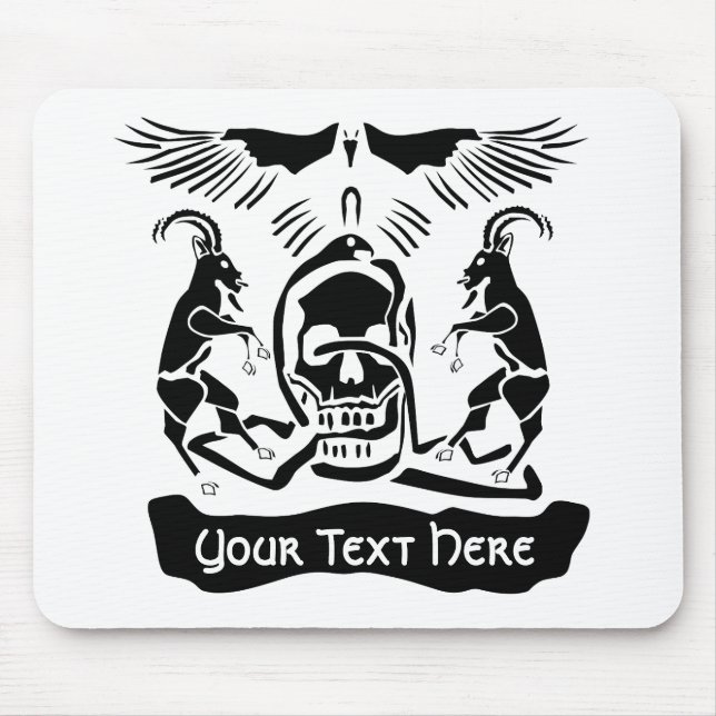 Black Goat Corrupt Trinity Wappen Mousepad (Vorne)