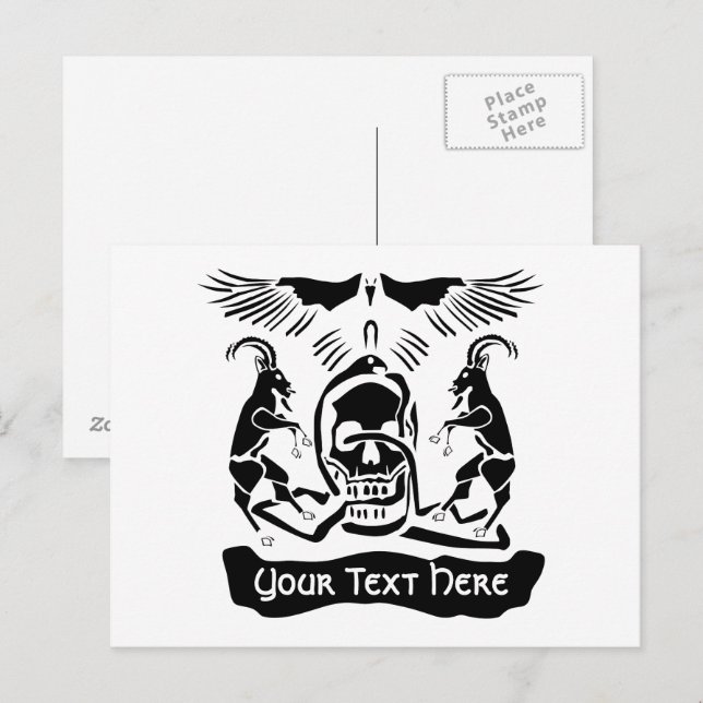 Black Goat Corrupt Trinity Wappen Postkarte (Vorne/Hinten)