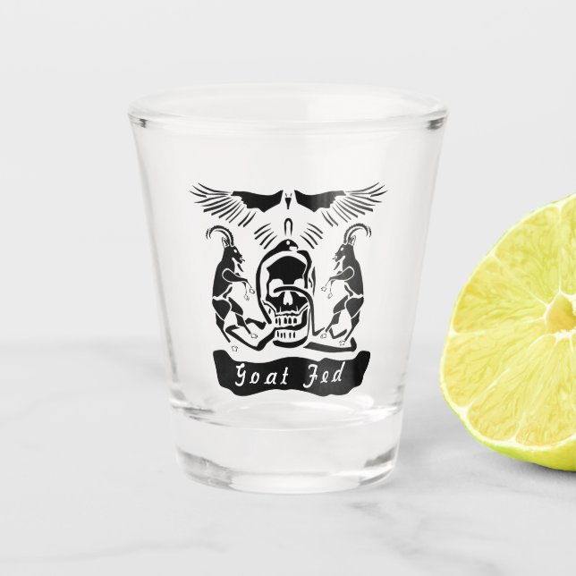 Black Goat Corrupt Trinity Wappen Schnapsglas (Vorderseite)