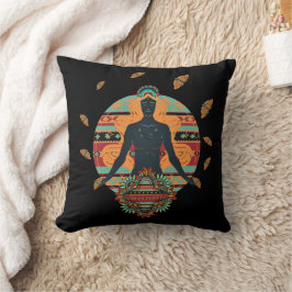 Black Goddess Butterfly Mandala Bohemisch Kissen