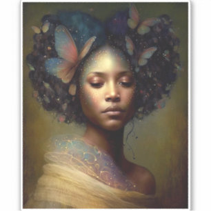 Black Goddess Fantasy Art Aufkleber