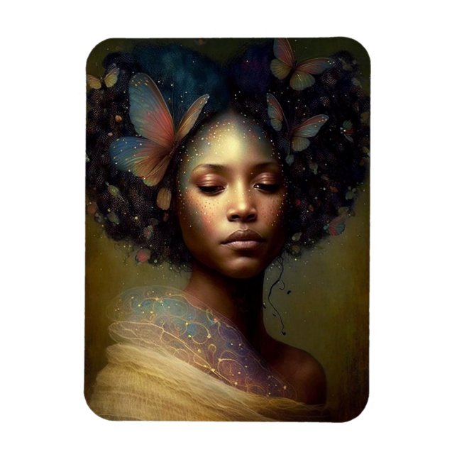 Black Goddess Fantasy Art Magnet (Vertikal)