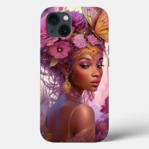 Black Goddess Pink Lila Fantasy Art Case-Mate iPhone Hülle