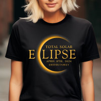 Black & Gold 2024 Texas Total Solar Eclipse Famili