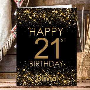 Black Gold 21. Geburtstagskarte Karte