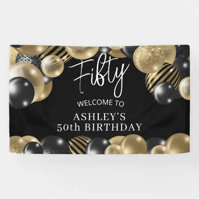 2 Personalisierte Geburtstagsbanner Mit Foto | Gold Deko Für Kinder & Erwachsene | Party Ballon Poster