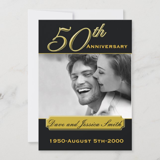 Black Gold 50th Anniversary Event Invitation photo (Devant)