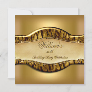 Black Gold 60. Geburtstagsparty Mens Gold Einladung