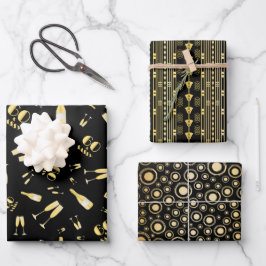 Black Gold 60 und Sassy Birthday Elegant  Geschenkpapier Set