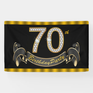 Black Gold 70. Geburtstagsparty Banner