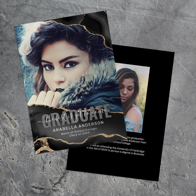 Black Gold Abschluss Foto Ankündigung (Von Creator hochgeladen)