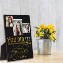 Black Gold Abschluss Multi Foto Keepake-Geschenk