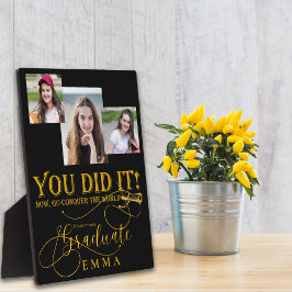 Black Gold Abschluss Multi Foto Keepake-Geschenk Fotoplatte