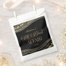 Black Gold Agate All Black Affair Birthday Party