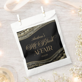 Black Gold Agate All Black Affair Birthday Party Geschenktütchen