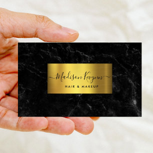 Black Gold Agate Business Card Visitenkarte
