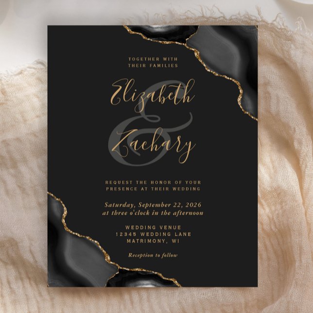 Black Gold Agate Corners Dunkle Hochzeit (Von Creator hochgeladen)