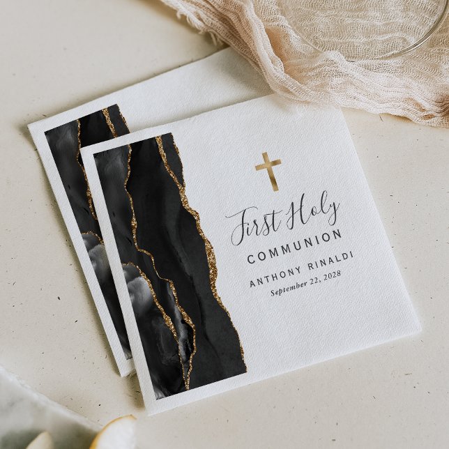 Black Gold Agate Erste Heilige Kommune Serviette (Von Creator hochgeladen)
