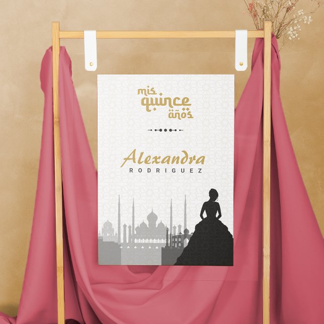 Black & Gold Arabian Quinceñera Foto Poster (Von Creator hochgeladen)