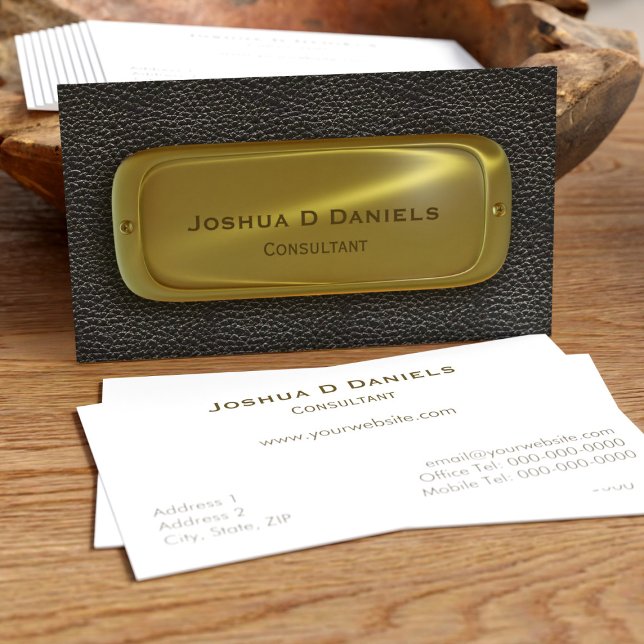 Black Gold Beruflich Consulting Business Card Visitenkarte (A classic business card suitable for all professionals)