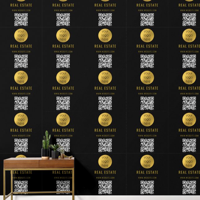 Black Gold Beruflich Real Anwesen Agent Business Tapete (Hausflur)