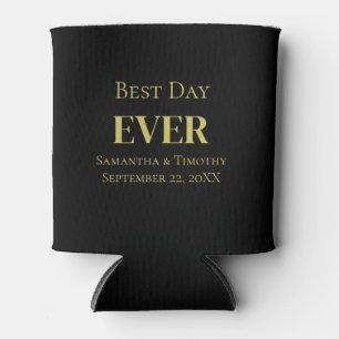 Black Gold Best Day Ever Hochzeitsgeschenke Dosenkühler