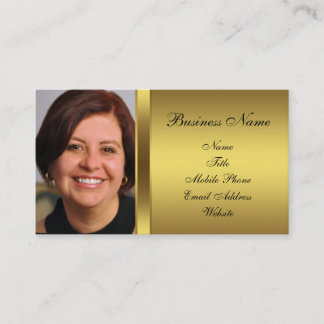 Black Gold Black Foto Business Card Visitenkarte