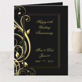 Black Gold Blüh 50 Jahre Jubiläum 8.5 x 11 Karte