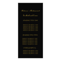 Black & Gold Calligraphy Business Pricing Service