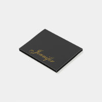 Black Gold Calligraphy Script Personalisiert 