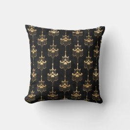 Black Gold Chandelier Modernes Kissen
