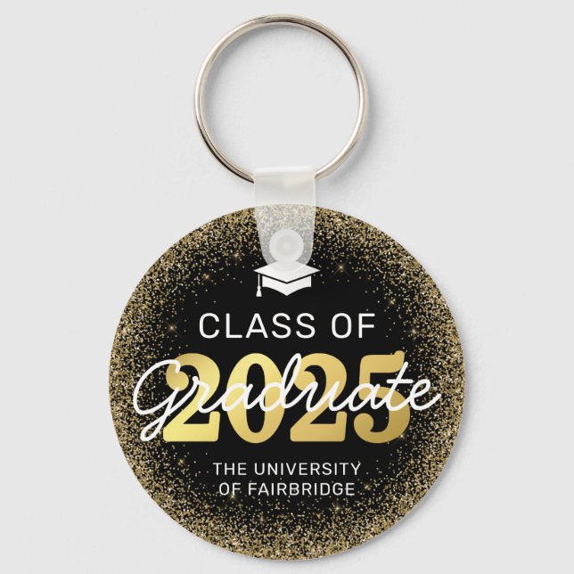 Black Gold Class 2023 Abschluss Schlüsselanhänger (Vorderseite)