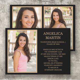 Black Gold Class 2024 Abschluss Foto Ankündigung